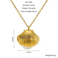 Modern Style Scallop Titanium Steel Plating Women's Rings Earrings Necklace main image 3