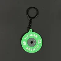 Removable Mini Large Barbell Fitness Series Thickened Keychain High Color Value Miu Bag Pendant Accessories Pendant sku image 3