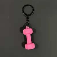 Removable Mini Large Barbell Fitness Series Thickened Keychain High Color Value Miu Bag Pendant Accessories Pendant sku image 25