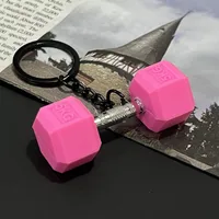 Removable Mini Large Barbell Fitness Series Thickened Keychain High Color Value Miu Bag Pendant Accessories Pendant sku image 37