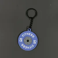 Removable Mini Large Barbell Fitness Series Thickened Keychain High Color Value Miu Bag Pendant Accessories Pendant sku image 5