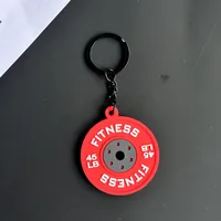 Removable Mini Large Barbell Fitness Series Thickened Keychain High Color Value Miu Bag Pendant Accessories Pendant sku image 8