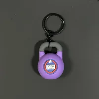 Removable Mini Large Barbell Fitness Series Thickened Keychain High Color Value Miu Bag Pendant Accessories Pendant sku image 9