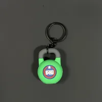 Removable Mini Large Barbell Fitness Series Thickened Keychain High Color Value Miu Bag Pendant Accessories Pendant sku image 13