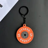 Removable Mini Large Barbell Fitness Series Thickened Keychain High Color Value Miu Bag Pendant Accessories Pendant sku image 7