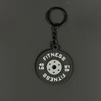 Removable Mini Large Barbell Fitness Series Thickened Keychain High Color Value Miu Bag Pendant Accessories Pendant sku image 2