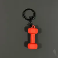 Removable Mini Large Barbell Fitness Series Thickened Keychain High Color Value Miu Bag Pendant Accessories Pendant sku image 24