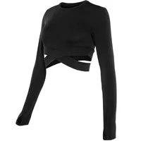 Sports Solid Color Polyester Round Neck Active Tops T-shirt main image 4