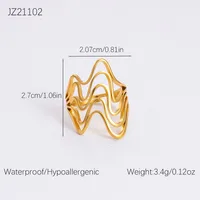 Elegant Modern Style Cherry Shell 304 Stainless Steel Plating 18K Gold Plated Women's Charm Rings Open Rings Rings sku image 19