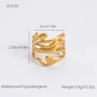 Elegant Modern Style Cherry Shell 304 Stainless Steel Plating 18K Gold Plated Women's Charm Rings Open Rings Rings sku image 17