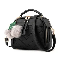 Women's Medium PU Geometric Streetwear Sewing Thread Square Zipper Square Bag main image 2