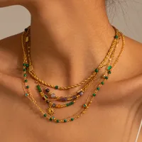 Simple Style Classic Style Geometric Titanium Steel Plating 18K Gold Plated Women's Necklace main image 1