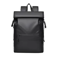 Solid Color Casual Travel School Backpack main image 1