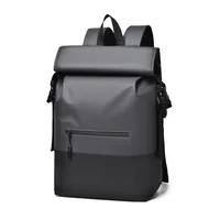 Solid Color Casual Travel School Backpack sku image 1
