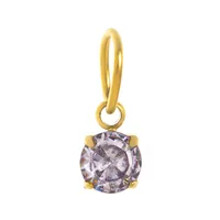 1 Piece 5*13mm 304 Stainless Steel Zircon 18K Gold Plated Round Pendant Jewelry Accessories sku image 8