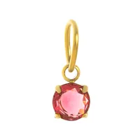 1 Piece 5*13mm 304 Stainless Steel Zircon 18K Gold Plated Round Pendant Jewelry Accessories sku image 9