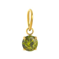 1 Piece 5*13mm 304 Stainless Steel Zircon 18K Gold Plated Round Pendant Jewelry Accessories sku image 5