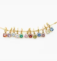 1 Piece 5*13mm 304 Stainless Steel Zircon 18K Gold Plated Round Pendant Jewelry Accessories main image 2