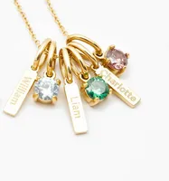 1 Piece 5*13mm 304 Stainless Steel Zircon 18K Gold Plated Round Pendant Jewelry Accessories main image 4