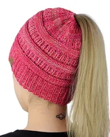European-style Popular Hat Children's Winter Outdoor Warm Wool Empty Top Ponytail Knit Hat Baotou Hat  Outlet main image 2