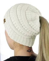European-style Popular Hat Children's Winter Outdoor Warm Wool Empty Top Ponytail Knit Hat Baotou Hat  Outlet main image 4