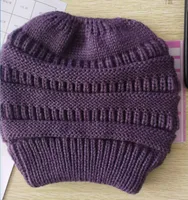 European-style Popular Hat Children's Winter Outdoor Warm Wool Empty Top Ponytail Knit Hat Baotou Hat  Outlet sku image 1