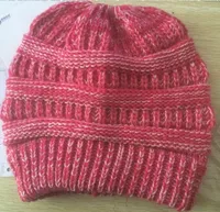 European-style Popular Hat Children's Winter Outdoor Warm Wool Empty Top Ponytail Knit Hat Baotou Hat  Outlet sku image 16