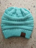 European-style Popular Hat Children's Winter Outdoor Warm Wool Empty Top Ponytail Knit Hat Baotou Hat  Outlet sku image 10
