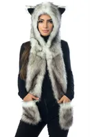 Unisex Fashion Cartoon Imitation Fur Winter Scarves sku image 2