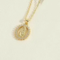 Vintage Style Oval 316 Stainless Steel  Women's Earrings Necklace Jewelry Set main image 4