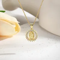 Vintage Style Oval 316 Stainless Steel  Women's Earrings Necklace Jewelry Set main image 6
