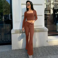Holiday Daily Women's Streetwear Solid Color Spandex Polyester Pants Sets Pants Sets main image 2