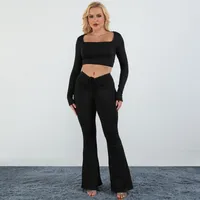 Holiday Daily Women's Streetwear Solid Color Spandex Polyester Pants Sets Pants Sets main image 5