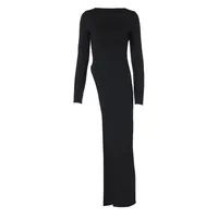 Fashion Street Style Round Neck Long Sleeve Asymmetric Dress Autumn And Winter New Women's Clothing  Style main image 5