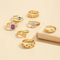 Vintage Style Luxurious Star Alloy Rhinestone Women's Rings main image 3