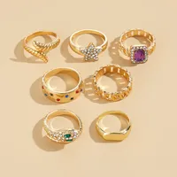 Vintage Style Luxurious Star Alloy Rhinestone Women's Rings main image 4