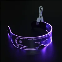 Led Colorful Luminous Glasses Bar Concert Music Festival KTV Performance Sci-fi Colorful Sunglasses Fashion Sunglasses sku image 4