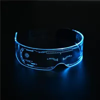 Led Colorful Luminous Glasses Bar Concert Music Festival KTV Performance Sci-fi Colorful Sunglasses Fashion Sunglasses sku image 3
