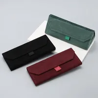 New Plush Box Triangle Folding Box Compression Resistant Full Frame Glasses Case Glasses Bag Printable Logo main image 3