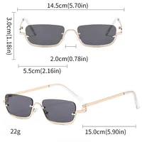 Casual Square Pc Square Half Frame Glasses main image 3