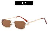 Casual Square Pc Square Half Frame Glasses sku image 1