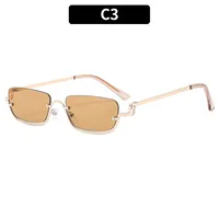 Casual Square Pc Square Half Frame Glasses sku image 2