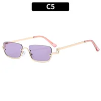 Casual Square Pc Square Half Frame Glasses sku image 4