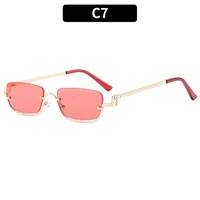 Casual Square Pc Square Half Frame Glasses sku image 6