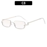 Casual Square Pc Square Half Frame Glasses sku image 7
