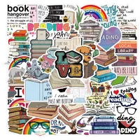 A Variety Of 50 Cartoon Reading Books Smut Graffiti Stickers Decorative Guitar Notebook Luggage DIY Wholesale sku image 8