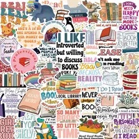 A Variety Of 50 Cartoon Reading Books Smut Graffiti Stickers Decorative Guitar Notebook Luggage DIY Wholesale sku image 9