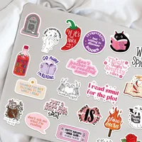 A Variety Of 50 Cartoon Reading Books Smut Graffiti Stickers Decorative Guitar Notebook Luggage DIY Wholesale main image 2