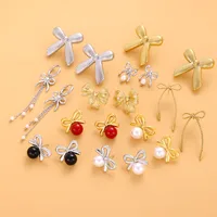1 Pair Simple Style Bow Knot 304 Stainless Steel 18K Gold Plated Earrings main image 1
