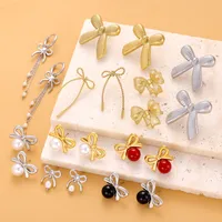 1 Pair Simple Style Bow Knot 304 Stainless Steel 18K Gold Plated Earrings main image 3